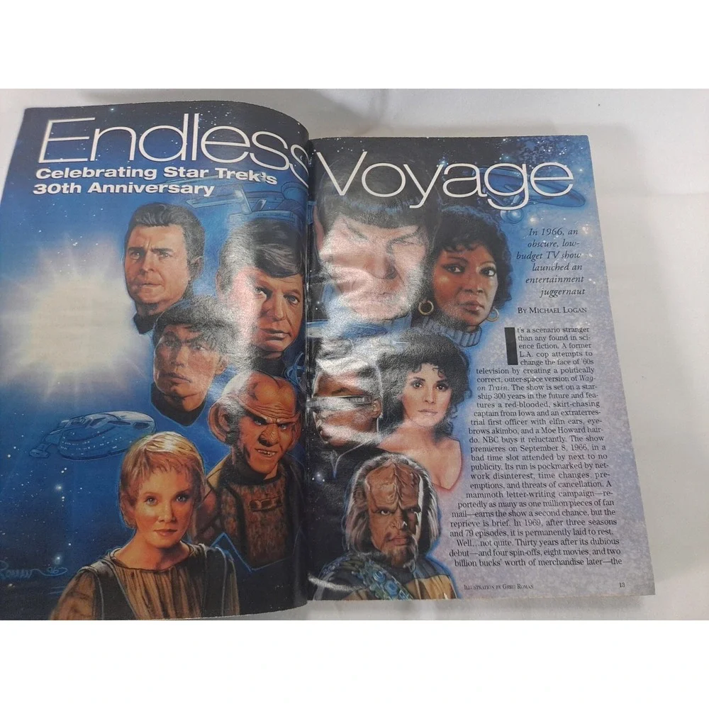 Lot Of 2 Star Trek‎ TV Guide Kirk 1996 TNG Crew (1994) Fair Condition